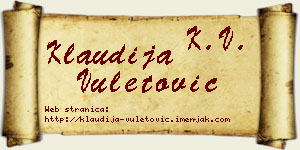 Klaudija Vuletović vizit kartica